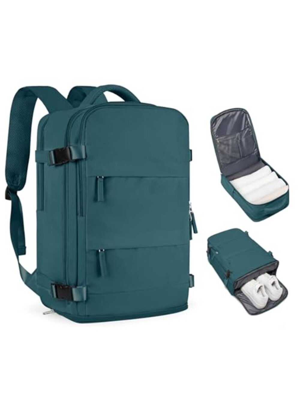 Carry On Backpack Travel Weekender Airline Approved Laptop Hiking Daypack Blue